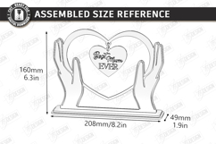 Mother's Day Hanging Heart Laser Cut | Floral Heart SVG |CNC Product Image 2