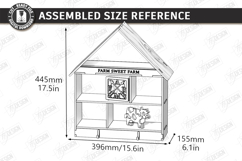 Farmhouse House Shelf Laser Cut | Rustic SVG | Wall Shelves Product Image 2