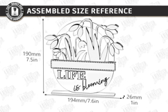 3d layered Flower - Wooden Spring Flowers Decor Laser Bundle Product Image 19