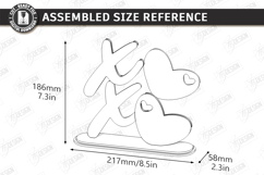 Minimalist Love Stand Laser Cut | Romantic Desktop Sign SVG Product Image 2