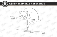 Cat Door Corner Laser Cut| Wall Decor|Home Decor |Black Cat Product Image 3