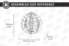 Wooden 3D Christmas Ornament Laser Cut | 3D Hanging Decor Product Image 2