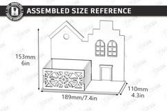 House Shaped Organizer Laser Cut | Desktop Storage Box SVG Product Image 2
