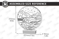 3D Layered Round Lamp Laser Cut Bundle | Wooden Night Light Product Image 21