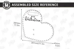 Valentine Flower Holder Card Laser Cut | Bouquet Holder SVG Product Image 2
