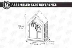 3D Lantern House Laser Cut | Wood and Acrylic Night Light Product Image 2
