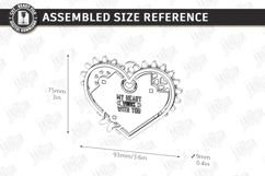 Mechanical Heart Keychain Laser Cut Bundle|Moving Gear Heart Product Image 10