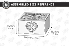 Flowers and Chocolate Box Laser Cut | Mother's Day Gift Idea Product Image 2