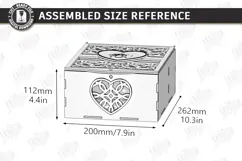 Flowers and Chocolate Box Laser Cut | Mother's Day Gift Idea Product Image 2