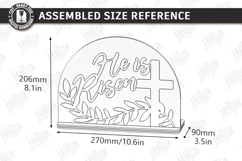 Christian Candle Holders Laser Cut Bundle | He Is Risen SVG Product Image 10