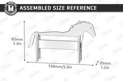 Tape Dispenser Laser Cut | Tape Holder | Horse SVG | Office Product Image 2