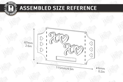 Valentine’s Day Bracelet Card Laser Cut|Slap Bracelet Holder Product Image 2
