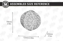 3D Paper Christmas Ornament Paper Cut | Filigree Papercraft Product Image 2