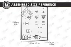 3D Christmas House Ornament Laser Cut | Christmas Village Product Image 2
