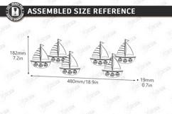 Coastal Hanging Decor Laser Cut Bundle | 3D Nautical Signs Product Image 21