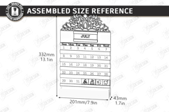 3D Wooden Perpetual Calendar Laser Cut Bundle | Home Decor Product Image 21