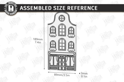 Miniature Village Blocks Toy Laser Cut | Town House Product Image 2
