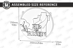 Easter Wall Round Sign Laser Cut | He Is Risen | Religion Product Image 2