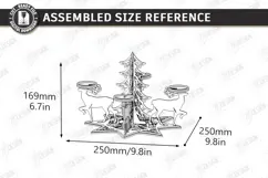 Christmas Candle Centerpiece Laser Cut | 3D Candle Holders Product Image 2