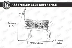 Christmas Reindeer Planter Decor Laser Cut | 3D Reindeer Product Image 2
