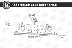 Coastal Beach Decor Stand Laser Cut Bundle | 3D Layered SVG Product Image 21