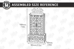 Miniature Cabinet Book Nook Laser Cut Bundle | Dollhouse SVG Product Image 21