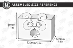 Funny Tissue Box Laser Cut | Cute Cartoon Animal | Panda SVG Product Image 2