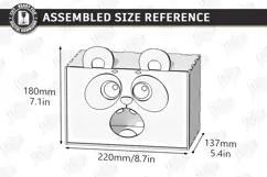 Funny Tissue Box Laser Cut | Cute Cartoon Animal | Panda SVG Product Image 2