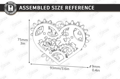 Mechanical Heart Keychains Laser Cut Bundle. Moving Gear SVG Product Image 10