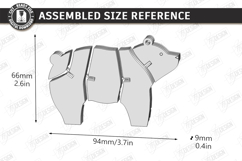 Flexible Animals Keychain Laser Cut | Wooden Bear Laser| CNC Product Image 2