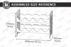 Wine Shelf Stand Laser Cut | Wine Bottle Holder | Wine Rack Product Image 2