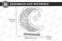 Crescent Moon Nightlight Lamp Laser Cut | Table Lamp | CNC Product Image 2