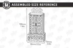 Miniature Cabinet Book Nook Laser Cut | Dollhouse | Closet Product Image 2