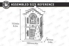 Christmas Village Nightlight Laser Cut | 3D House Lantern Product Image 3