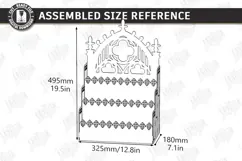 3D Wooden Gothic Display Shelf Laser Cut | Gothic Shelf |CNC Product Image 2