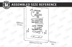 Coffee Mug and Wine Glass Holder Laser Cut | Wall Decor SVG Product Image 2