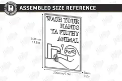 Funny Bathroom Wall Art Laser Cut | Sarcastic Toilet Sign Product Image 2