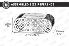 Oval Wooden Tissue Box Cover Laser Cut | Floral Pattern SVG Product Image 2