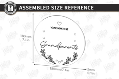 Pregnancy Test Reveal Disc Laser Cut | Baby Reveal SVG | CNC Product Image 2