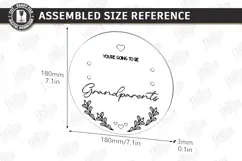 Pregnancy Test Reveal Disc Laser Cut | Baby Reveal SVG | CNC Product Image 2