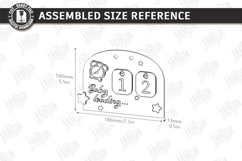 Pregnancy Countdown Milestone Board Laser Cut|Counting Weeks Product Image 2