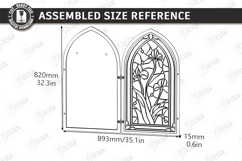 Stained Glass Wall Art Laser Cut Bundle | Arch Window Frames Product Image 20