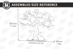 Family Easter Tree Laser Cut | Easter Table Decor | Spring Product Image 2