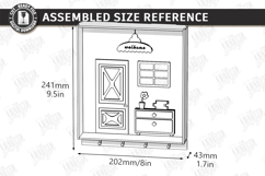 Keyholder Welcome Miniature Laser Cut | Wall Key Hanger SVG Product Image 2