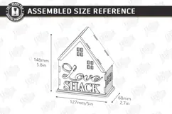 Valentine's Day Candle House Laser Cut | Candle Holder SVG Product Image 2