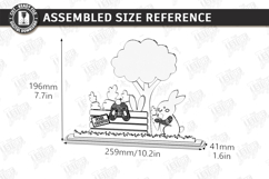 Easter Bunny Shelf Sitter Laser Cut | Layered Easter Stand Product Image 2