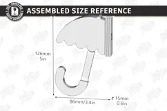 Wooden Wall Hooks Laser Cut | Plywood Umbrellas Wall Hook Product Image 6