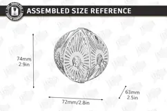 3D Paper Christmas Ornament Paper Cut | Filigree Papercraft Product Image 2