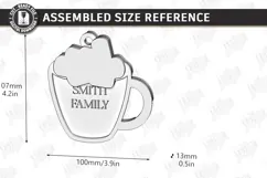 Personalized Christmas Family Ornament Laser Cut | Wreath Product Image 2