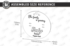 Pregnancy Test Reveal Disc Laser Cut Bundle | Keepsake SVG Product Image 7